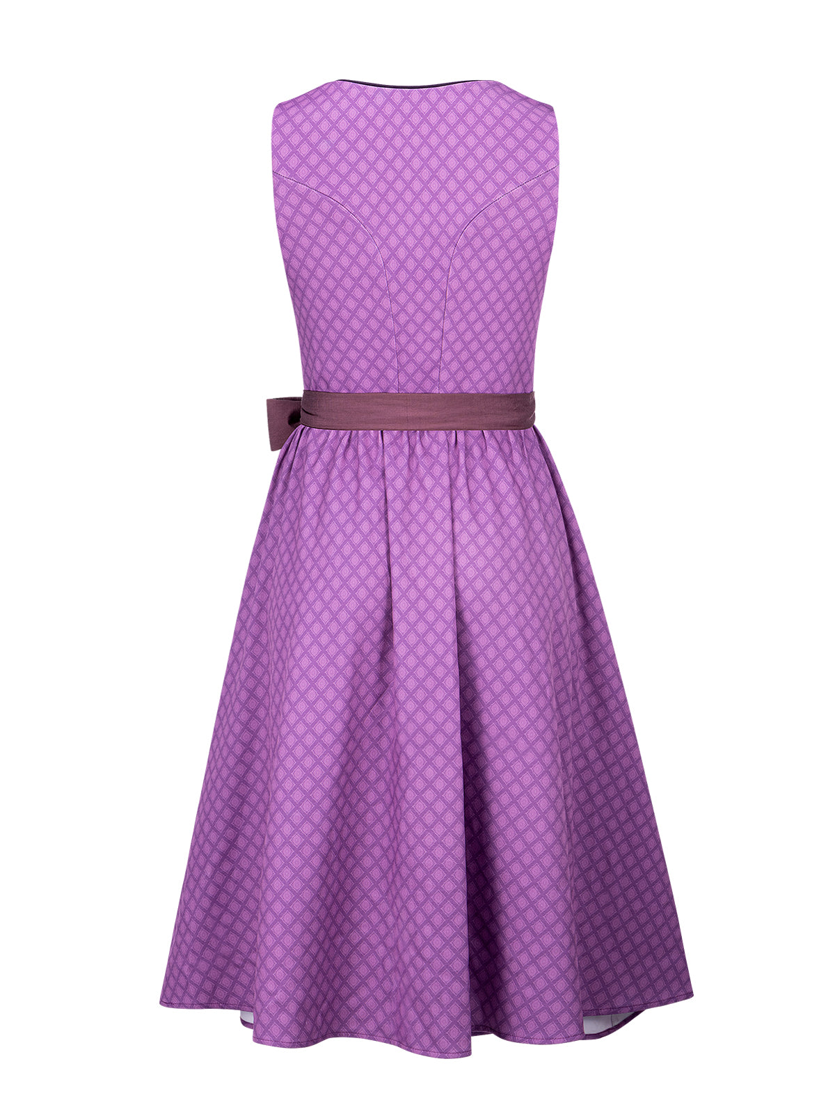 Damen Lila Knöpfen Geometrische Muster Dirndl Daniela